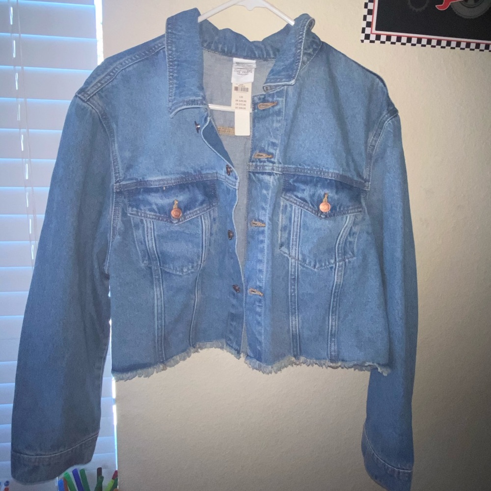 CROPPED PINK JEAN JACKET